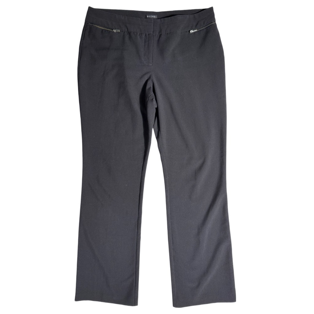 Worthington Black Perfect Trouser with Zipper Detail Pockets Sz 12